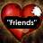 Six red heart icons with white patches on brown textured background, each displaying distinct text phrases.