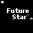 Black background with white pixelated text 'Future Star' and varying star arrangements above each instance.