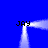 Blue background with four white light beams forming a square frame, each beam labeled 'JAY' in black pixelated text.
