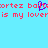 Pixelated text on a light blue background with a purple heart symbol replacing the 'o' in 'bailtez', repeated across two lines.