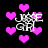 Pixelated pink hearts float against a black background with 'JESSE GIRL' text in white and gray, each heart and text element shifting position across frames.