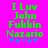 Green pixelated text on bright pink background with blue star symbols, showing two variations of the same design.