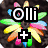 A colorful pixelated image with text elements and a rainbow gradient background.
