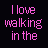 A 4x3 contact sheet of an animated icon showing a sequence of pink text phrases on a black background with vertical purple lines, depicting emotional progression from walking in rain to crying.