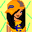 A 3x3 contact sheet of a pixel art animated icon showing a character's outfit and repeated text "Everyone Has a STYLE" on a yellow background with green diagonal lines.