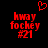 Red pixelated text 'kway fochey #21' on black background with a red heart symbol above the left side.