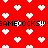 Red background with white pixelated hearts and black text reading "GAMECOCKS!!!" repeated horizontally.