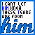 A 3x2 contact sheet of five animated frames showing a pixelated text-based icon with blue and black lettering on white background, displaying the phrase "I CAN'T LET HIM KNOW THESE TEARS ARE FROM him" in varying states of animation.