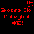 Red pixelated text and a heart symbol on black background, repeated twice with identical layout.