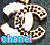Two side-by-side pixelated icons with identical 3D text 'chanel' in white and brown, each featuring a blue or pink outline on the lower text.