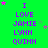 Green background with purple text reading "I LOVE JAMIE LYNN QUINN" repeated in a pattern, surrounded by small pink and gray stars