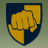 A pixelated icon with a shield containing a fist and hand, next to text reading 'CANIS CANEM EDIT' and a yellow square with 'R' and a star.
