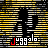 repeating yellow and black striped patterns with white and red text reading 'Juggalo' in each
