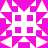 A static pixelated icon with a symmetrical geometric pattern of magenta and white shapes forming a star-like center with four square elements.