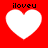 Four white heart shapes on a red background with 'iloveu' text above each heart, displayed in a