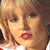 five pixelated images showing a blonde woman with red lips in various poses and expressions, including one text reading "Vico Paz"