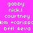 Pixelated text with alternating pink and green background sections displaying repeated names, numbers, and symbols in white block letters