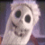 A pixelated skeletal figure with large dark eye sockets and a wide grin appears on the left, while red text reads "MERRY X-MAS" on the right against black background.