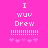 Pixelated pink background with white text and symbols arranged vertically, showing two identical frames with subtle color variations in the bottom