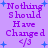Purple background with pixelated text reading "Nothing Should Have Changed </3" surrounded by blue plus signs, displayed in a of four identical