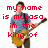 A pixelated image of a person holding an electric guitar with red text overlaid, showing three sequential states where the background and text change.
