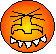 Three circular pixel-art icons with angry expressions, each featuring a yellow cross-shaped nose and white teeth against orange, green, and gray backgrounds.
