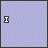 pixelated frames showing evolving text and symbols on a light purple background, with 'I LOVE YOU' in white block letters