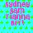 A static image with a bright cyan background covered in small green stars, featuring repeated pink text reading "sydney sam Tianna BFF!" in a pixelated font.