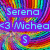 A colorful pixelated icon with rainbow swirls, purple text reading "Serena <3 Michea s" over a white background.