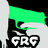 Pixelated green and black icon with 'GRG' text, featuring a hand holding a green object, a cannabis leaf, and a green bandana pattern.