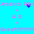 Pixelated text and symbols on a bright cyan background with pink and blue elements, showing repeated patterns of names, plus signs, equals signs, and exclamation marks.