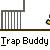 Animated sequence of a yellow-shirted figure trapped in a gray cage, moving from outside to inside the cage while text repeats below.