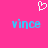 Pixelated heart symbol above two identical text instances on a solid pink background.