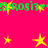 Green text reading "Frosiz" repeats across a bright pink background with scattered yellow stars, some of which have orange pixel accents.