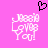 Pixelated pink background with white text reading 'I Really Love You!' and a black heart symbol above, showing two states of pixelation clarity.