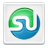 Green and blue pixelated circular icon with a stylized 'S' shape, set against a white background within a square frame.