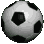 A 5x5 contact sheet of soccer ball animation frames showing sequential rotation and shading changes across sampled frames.