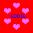 Red background with pink heart shapes and blue text reading EDDIE scattered across the image.