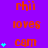 Purple background with red text reading 'rhi', 'loves', 'cam', and 'rhi' in vertical , with cyan star symbols appearing and disappearing in left and center
