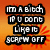 Pixelated text in white block letters on black rectangular backgrounds arranged vertically against an orange gradient background with red pixelated accents.