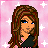 Pixel art contact sheet showing two frames of a 2007 class-themed animated buddy icon with pink background and white stars, featuring a female character in black crop top and pink pants.