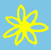 A 2x2 contact sheet of four distinct AIM buddy icons featuring a yellow flower, a smiling woman's face, stylized text with a heart, and an empty gray square.