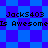 Pixelated blue and purple diamond-patterned background with repeated text "Jacks403 Is Awesome" in black block letters.