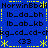Blue background with yellow dotted borders and black text repeating 'NorwinBball' and other strings, featuring asterisks and '<33' symbols in a