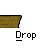 Animated contact sheet showing a yellow stick figure character dropping from a brown platform across 14 frames with motion effects and text labels.