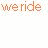 Pixelated text repeats 'weride' and 'its till the day that we die' in brown, pink, and gray tones across a white background.