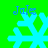 Four identical pixelated snowflakes on a bright green background with blue text reading 'Jales' above each.