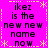 A static image with a bright pink background displays repeated text and decorative elements in yellow and black.