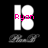 Two side-by-side pixelated icons with white 'B' shapes, pink text labels, and gray smoke-like bases on black backgrounds.