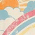 Pixelated image with orange, blue, and pink diagonal stripes intersecting over a light background.